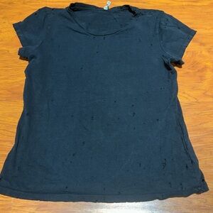 LF black holey shirt- crew neck